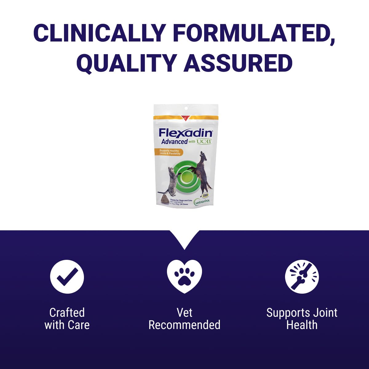 Vetoquinol Flexadin Advanced Chewable Tablets 30 Count Chews, 3.17