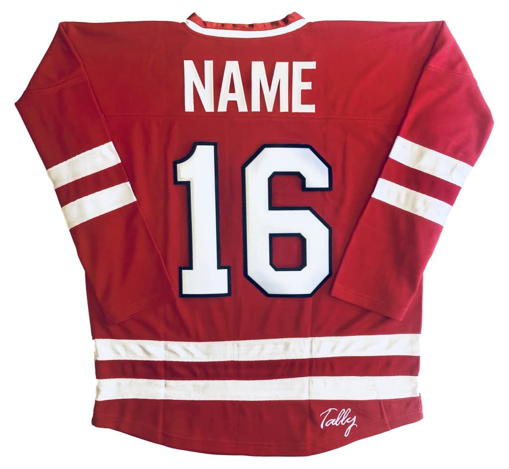 Narragansett Jerseys w/Shoulder Crests - We are Ready to Customize with Your Name and Number (Red, Adult XXL)