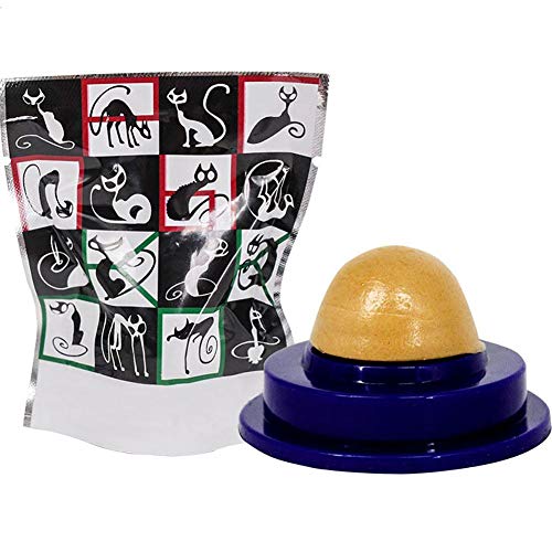 Pretty Comy 4pcs Cat Treats Sugar Ball Pet Cat Snacks Licking Sugar Solid Nutrition Gel Energy Ball Toy, Cat Catnip Isinglass Taste Solid Candy Catnip Taste