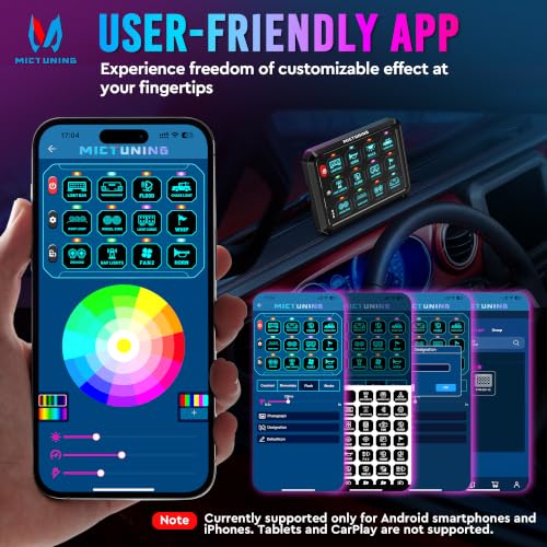 Image of MICTUNING RGB 12 Gang Switch Panel with APP Control Adjustable Strobe Pulse
