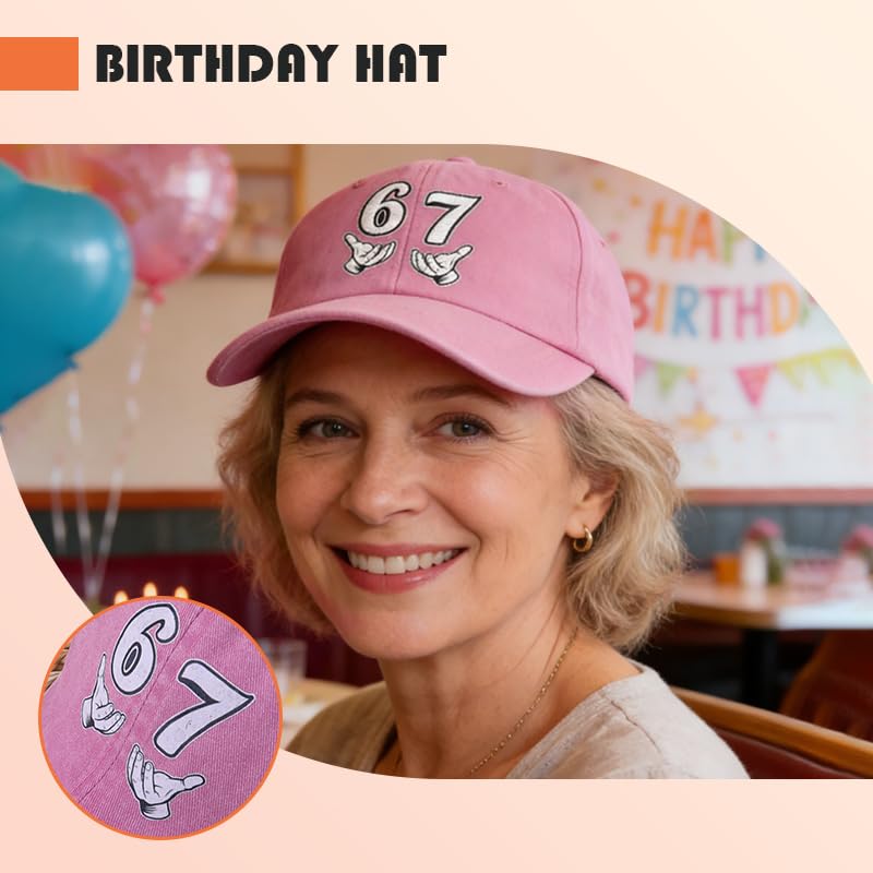 Gorra vintage número 67 para cumpleaños miniatura 7