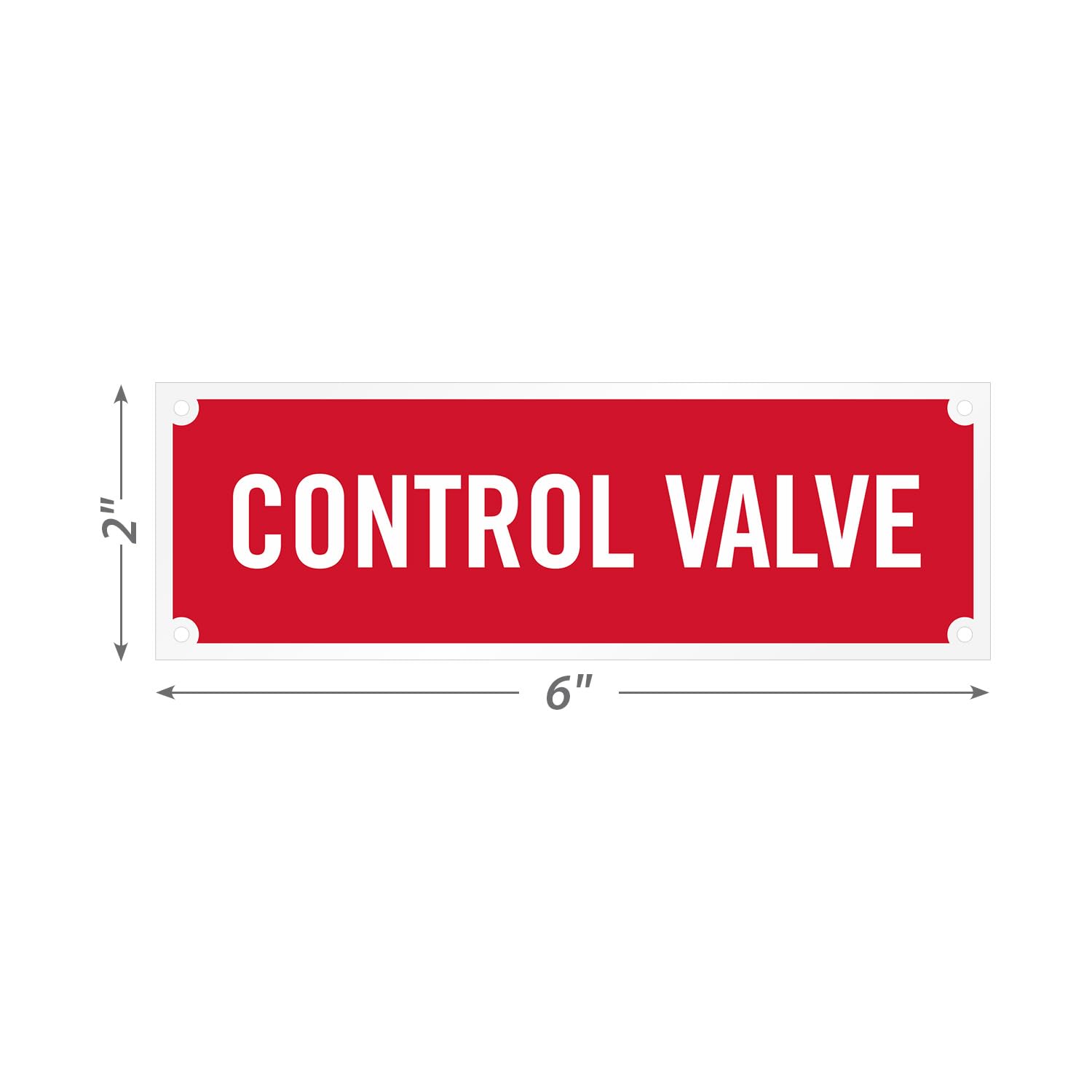 SmartSign Reflective Sprinkler Control Valve Tag - 2x6 Inch Engineer Grade White On Red, 3M Certified For Outdoor Use - View #6
