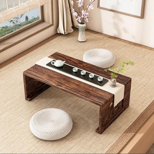 Table basse japonaise pliante 60 cm au design compact épuré