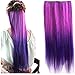 Heahair Fashion Omber Dip-dye Color Red to Purple Synthetic Clip in Hair Extensions (Straight)