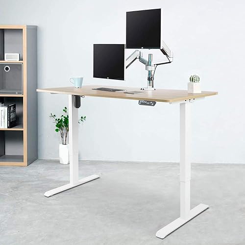 Miniatura 2 de LUCKWIND Marco de escritorio eléctrico de pie  Altura ajustable 4 controlador de memoria de un solo motor sentado vertical para oficina en casa