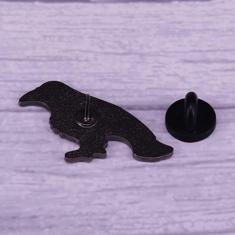 Odin Raven Crow Norse Viking Rune Celtic Knot Thor 1.4" Enamel Pin Badge - Image 2