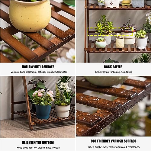 Support de plantes pliable en bambou pour optimiser l'espace - 5