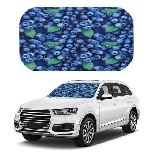 WAVMKSL Blueberry Car Windshield Sunshade Umbrella Foldable Blocks UV Rays,Car