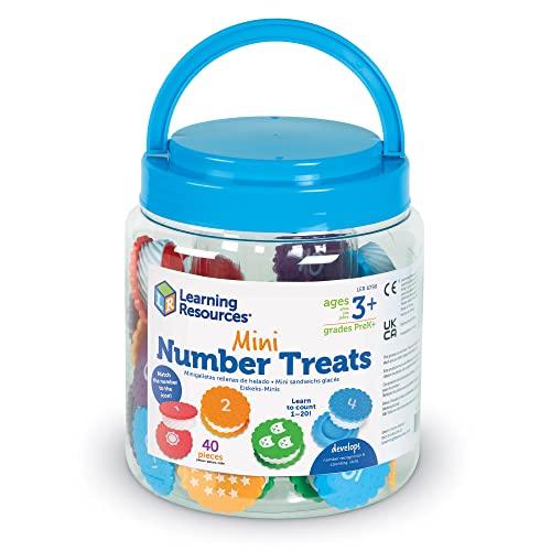 Image of Learning Resources Mini Number Treats - Counting Skills, Cookies Toys, Montessori Fine Motor Skills, Math Manipulatives, Gifts for Boys and Girls