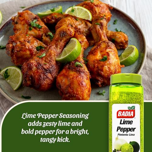 Image of Badia Lime Pepper Seasoning, 24 oz - Pepper Zesty Citrus Blend | Bright lime, pepper, garlic, and onion seasoning ideal for chicken, seafood, vegetables, marinades, and grilling