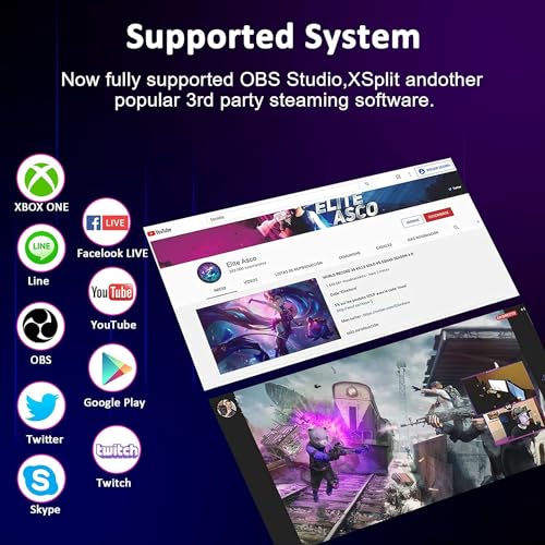 Image of ELECTRO WOLF 4K USB 3.0 HDMI Video Capture Card with HDMI Loop-Out 1080P 60FPS Live Streaming Game Recorder Device, Compatible Windows Linux OBS OS X Twitch for PS3 PS4 (Capture Card 4K 3.0)