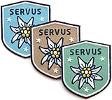 Abzeichen für Servus Edelweiss für den Trachtenlook und Fashion