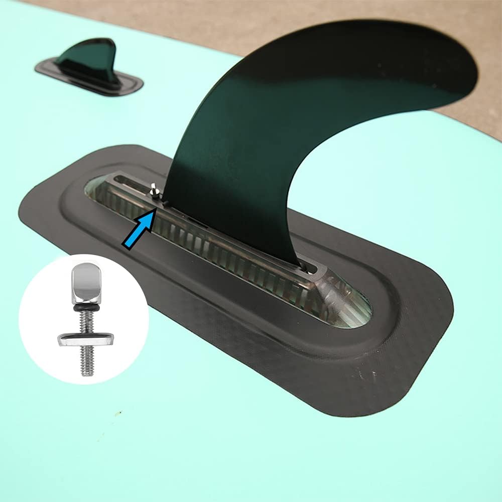 Viti Per Pinne Da Surf In Acciaio Inox Con Anello Silicone – 4 Pezzi (3,2 X 1,4 Cm)