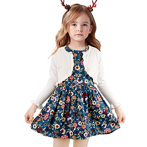 Girls Long Sleeve Bolero Cardigan Shrug Beaded Lace Cotton Flower Jacket Shrug Short Cardigan Dress Cover Up2