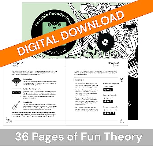 Circle of Fifths Wheel Tool with Built-In Stand, Music Learning Tool, Music Theory Chord & Key Decoder for All, Progressions - Image 2