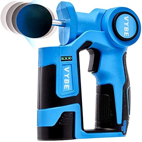VYBE Percussion Massage Gun - V2-6 Speed Percussion Massager Guns w/ 3 Attachments for Deep Tissue Muscle Therapy - Electric, Handheld, Cordless, Adjustable Arm Cover