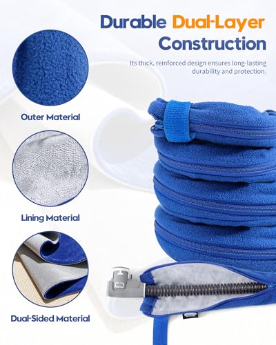 Image of 6.5 Ft CPAP Hose Cover for ResMed AirSense 11 & 10 ClimateLineAir Heated Tubing, Reduces Condensation & Noise CPAP Tube Cover, Insulated CPAP Hose Sleeve, Cat Proof CPAP Hose Protector