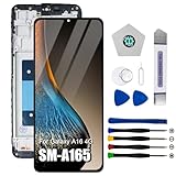 Dinow Écran pour Samsung Galaxy A16 4G, Écran de Remplacement pour Samsung A16 LCD Tactile SM A165F, SM A165F/DS, SM A165M, SM A165M/DS, SM A165F/DSB Digitizer avec Cadre (avec Outil de réparation)
