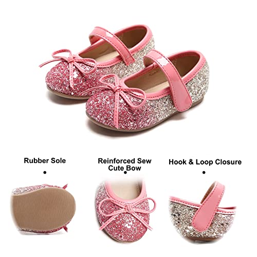 Image of Felix & Flora Toddler Flower Girl Dress Shoes - Girl Ballet Flats Party School Shoes Wedding