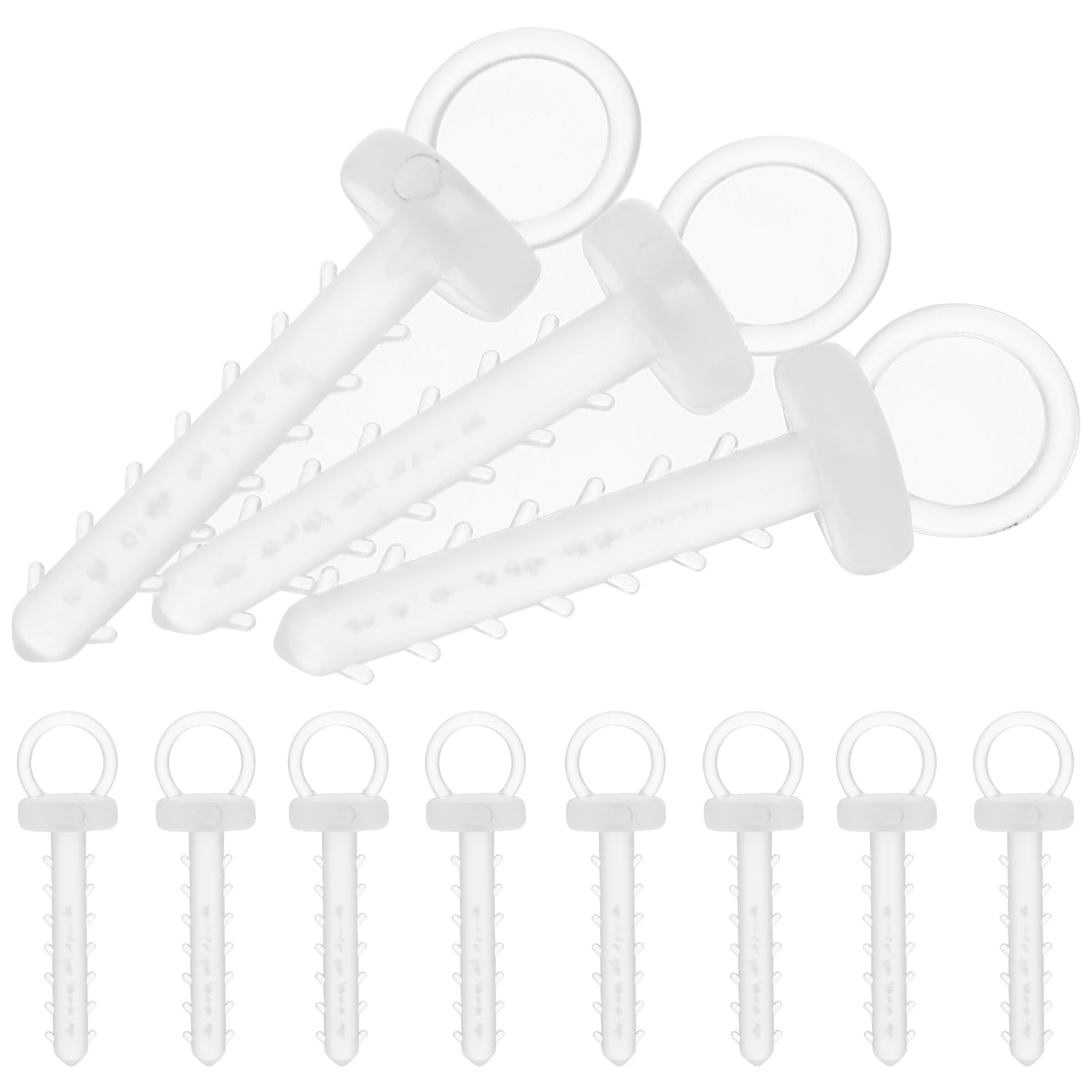 Operitacx 100pcs Christmas Foam Ball Hanger Caps, Transparent Christmas Decorative Ball Joint Kit
