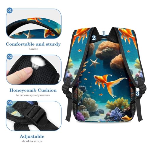 Sac à dos daypack poisson rouge résistant pour ne plus manquer d'espace