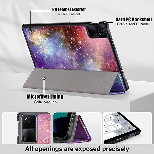DINGGUAGUA Case for Xiaomi Redmi Pad SE 11 inch Tablet 2023 Cover,Slim Stand Hard Back Shell Cover with Auto Wake/Sleep,Galaxy - Image 3