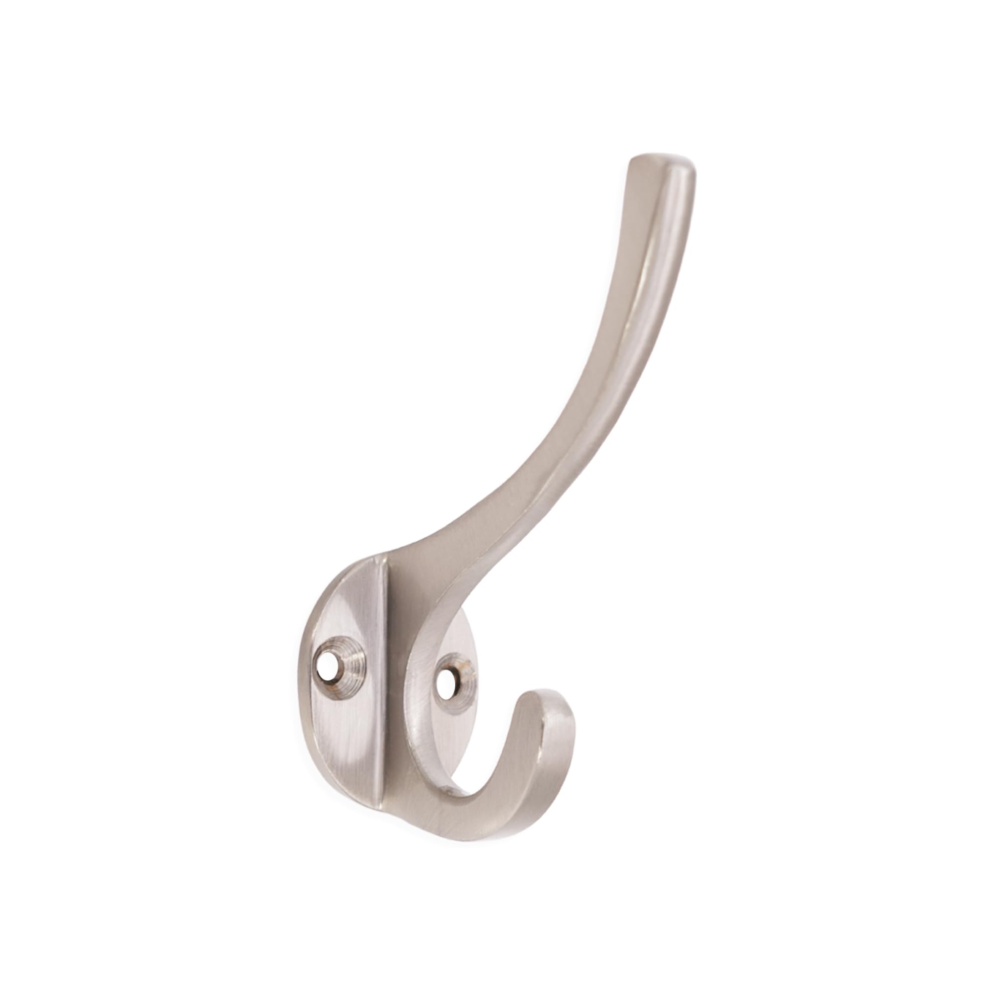 Infinity Decor Victorian Brass HAT & Coat WALL/Door Hook Antique Vintage Hanger Storage - 87mm (Satin Nickel)