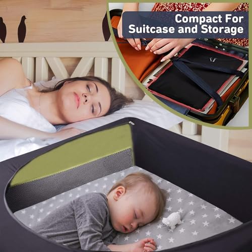 Image of Blackout Crib Canopy Cover Travel Netting Tent Stretchy Breathable Stretch Up to 40 inchx30 inch for Indoor and Outdoor Children's Sleep Safety (Extra Large)