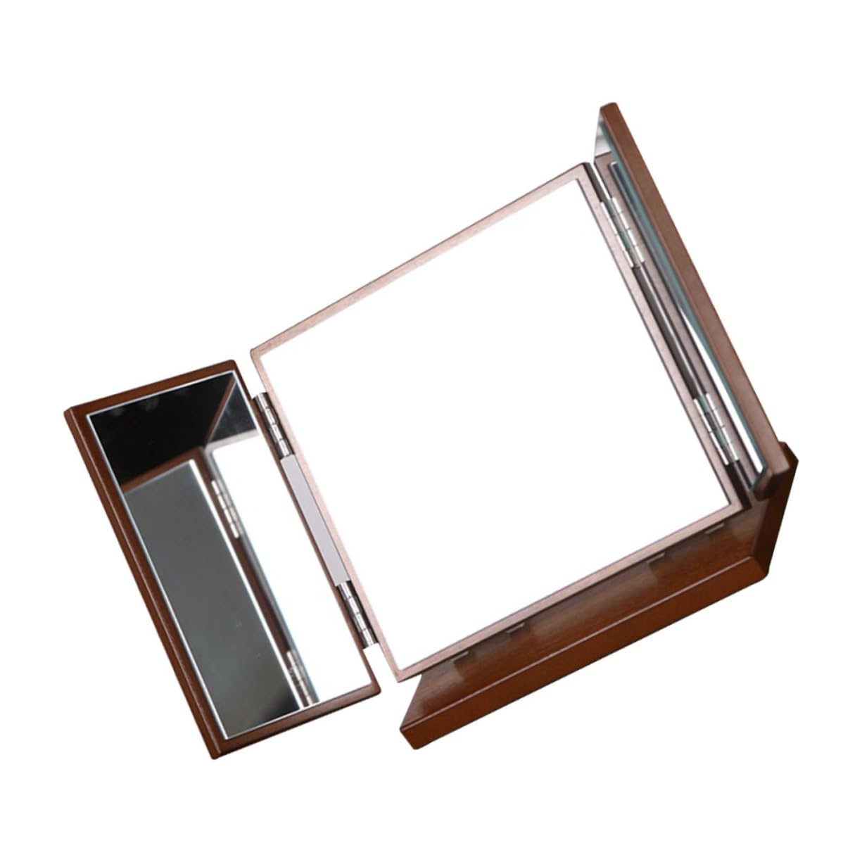 Miroir cosmétique pliable bois fleur triptyque de bureau intérieur