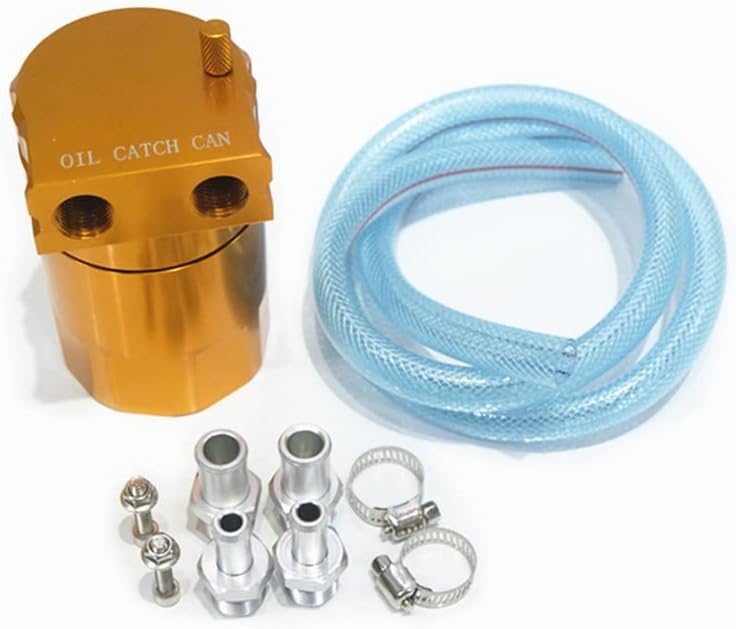 Baffled Aluminum Oil Catch Can Reservoir Tank/Oil Tank Universal 600ML (GOLD)