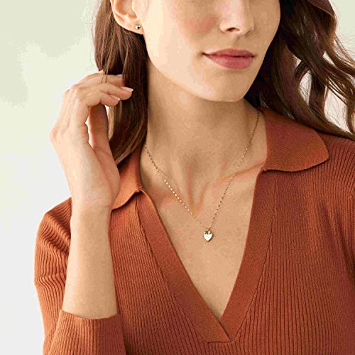 Image of Fossil Locket Necklace for Women
