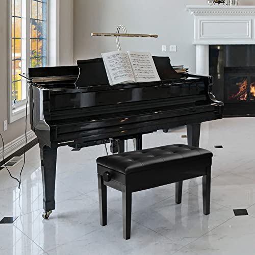LIFEZEAL Tabouret de Piano Réglable en Hauteur 75 x 35 x 45-54 CM, Banc de Piano avec Boîte de Rangement, Siège de Piano en Cuir PU Cardre en Bois Massif et en Fer, Noir - Les Beatles, Paul McCartney, John Lennon, RIngo Starr, George Harrison LIFEZEAL Tabouret de Piano Réglable en Hauteur 75 x 35 x 45-54 CM, Banc de Piano avec Boîte de Rangement, Siège de Piano en Cuir PU Cardre en Bois Massif et en Fer, Noir – Image 3