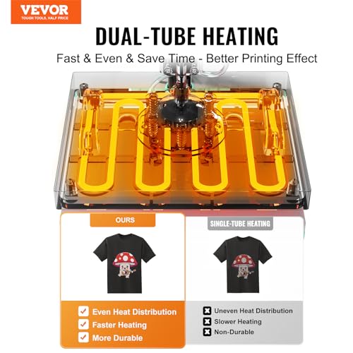 Image of VEVOR Heat Press, 12 x 10inch Heat Press Machine, 360 Swing Away T-Shirt Pressing Machine, Fast and Even Heating, Digital Precise Control, Heat Transfer Machine for T-Shirts /Pillows /Bags, Green