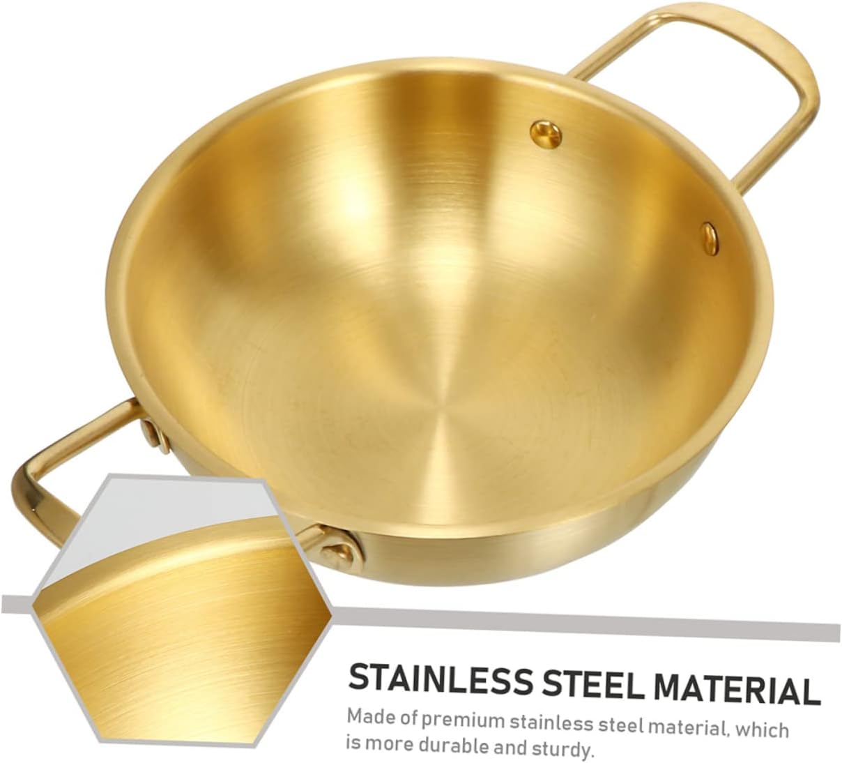 Household Cooking Pot Multipurpose Stainless Steel Ramen Noodle Pot Lid for Soup Porridge and Noodles Suitable for Induction Cookers and Gas Stoves Finish