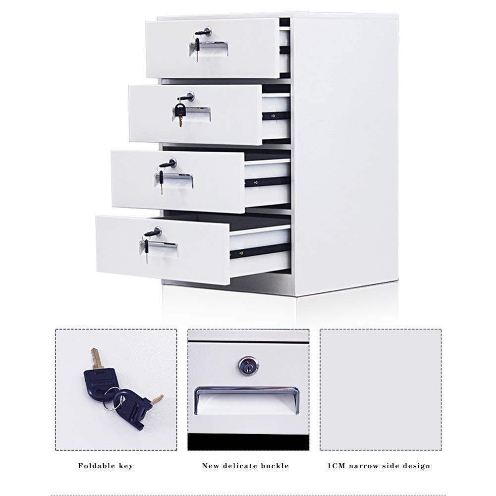 Ktaxon 3Drawer Rolling Wood File With Lock,, 47 OFF