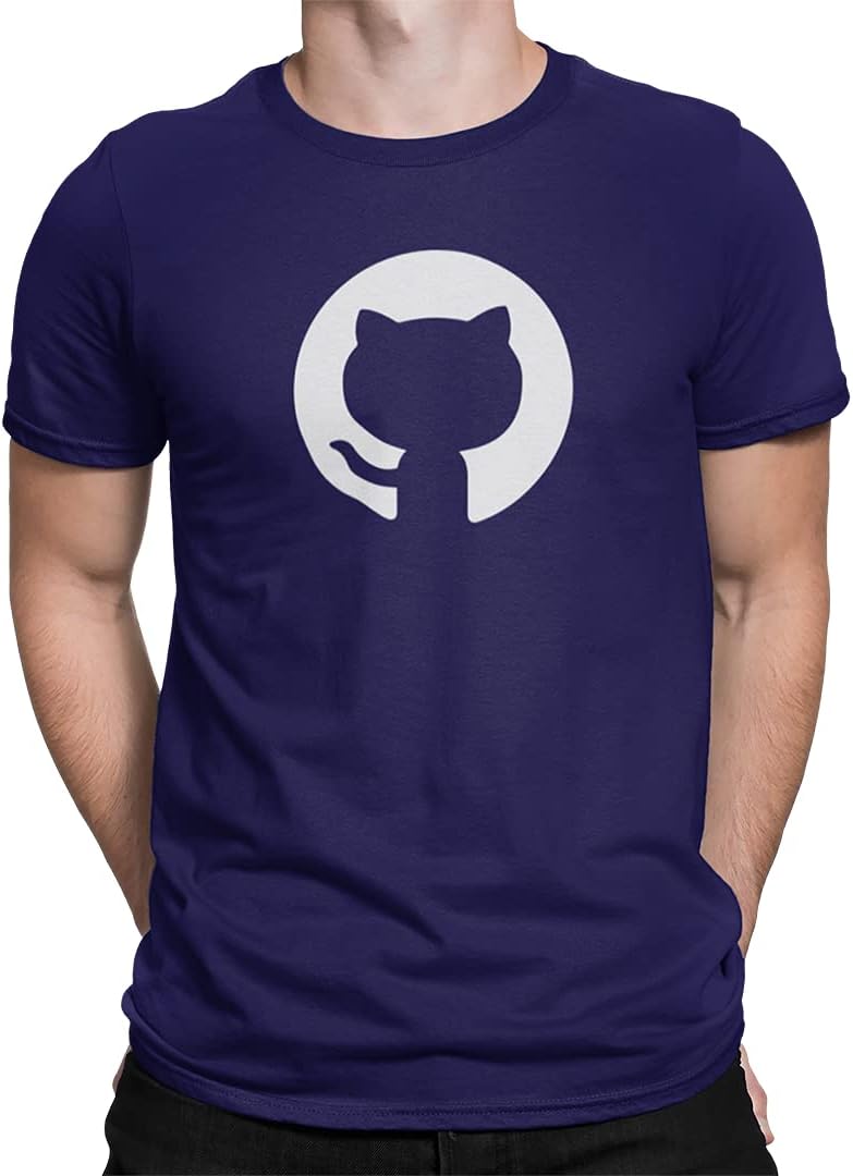 DUDEMEGitHub Graphic T-Shirt, 100% Cotton T-Shirts for Programmer, Coding, Developer, Software Mens, Round Neck T Shirts for Women, Half Sleeve Tshirt for Men