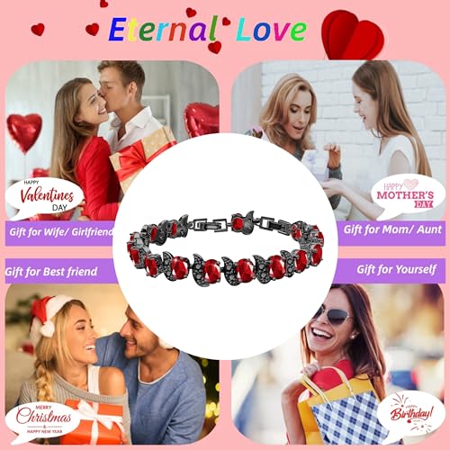 Image of LMXXVJ Fashion Tennis Bracelet Created Emerald White Gold Plated Charm Bracelet Gifts Jewelry for Women