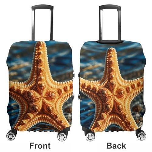Travel Luggage Cover Elastic Suitcase Protector Anti-Scratch Washable Beautiful Starfish Luggage Sleeve Tsa Approved Carry on Covers Baggage Cover Fits 18-32 Inch Luggages3