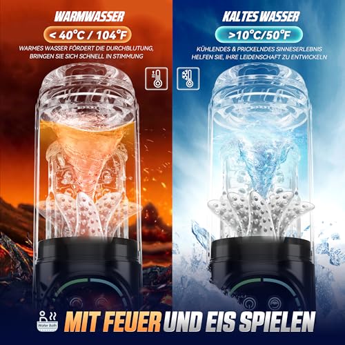 Elektrischer Masturbator Masturbieren für Männer 7 Teleskopfunktion & Rotierend & Saugen, Sex Spielzeug für die Männer Vibratorensets, Taschenmuschi Masturbatoren Penis Eichel Stimulator Sex Toys – Bild 7