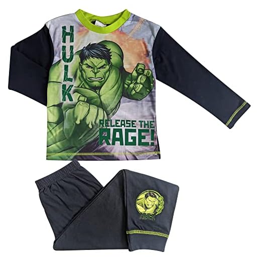 Hulk Release The Rage - Pijama para niños (7-8 años), color verde, verde, 5 años