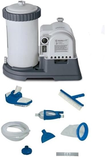 Intex 2500 gph filter cartridge pump with timer and above ground pool vacuum Clearance