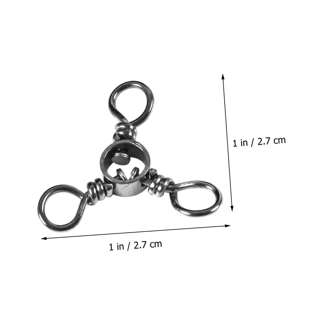 3 Ensembles Émerillons À Trois Voies Connecteurs De Inoxydable pour Équipement De Accessoires De Tackle pour Enchevêtrements 50 Pièces * 3
