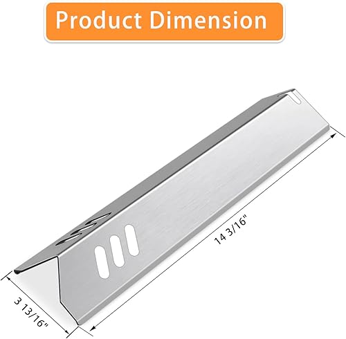 Miniatura 2 de Paquete de 3 placas de calor de acero inoxidable de 14 316 pulgadas para modelos de parrilla de gas Uniflame GBC1030W, GBC1030WRS, GBC1030WRS-C,