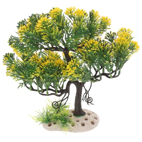 Image of NOLITOY Plastic Fake Aquarium Tree Lifelike Fish Tank Decor Realistic Simulation Plant