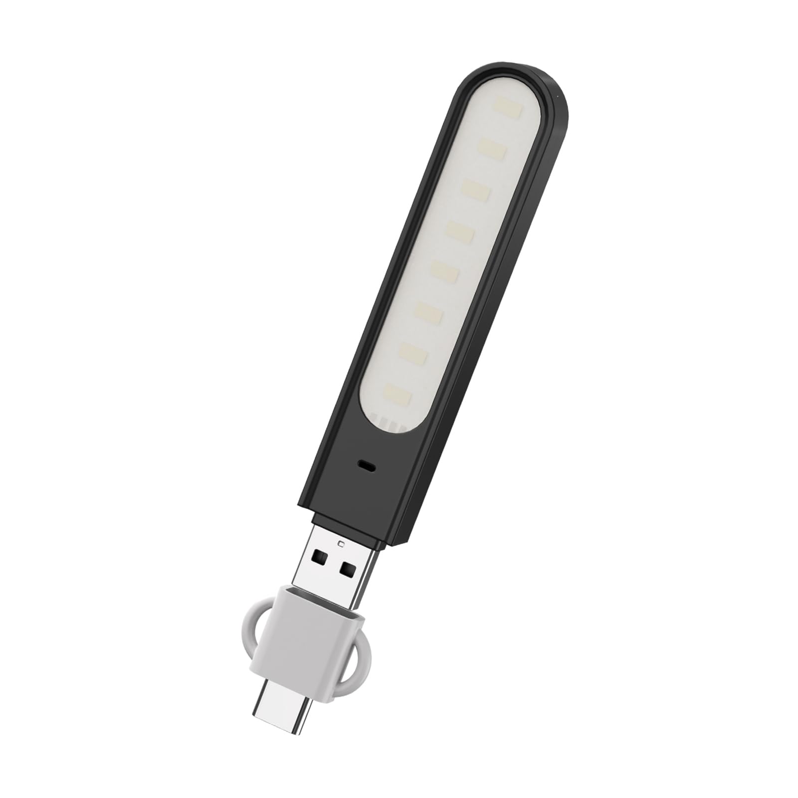 HDOYTXXM Compact USB LED Desk Lamp with Type-C Port 8 Bright LEDs for Dorm Study Bedside Charging Friendly USB Dorm Lamp