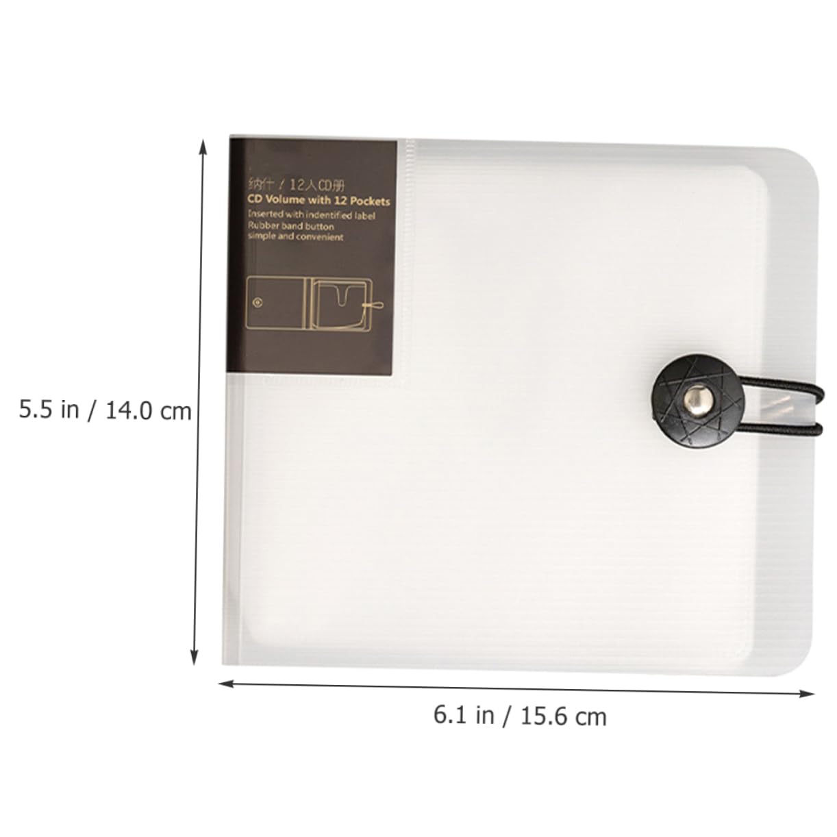 Happyyami CD Case Binder Capacity Portable CD Organizer Transparent Disc Storage Pouch for DVDs and Compact and Lightweight Design for Home and Travel Use