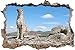 3D-Effekt Wandtattoo Aufkleber Durchbruch selbstklebendes majestätischer Gepard Wandbild Wandsticker Stein Wanddurchbruch Wandaufkleber Tattoo 53x80cm