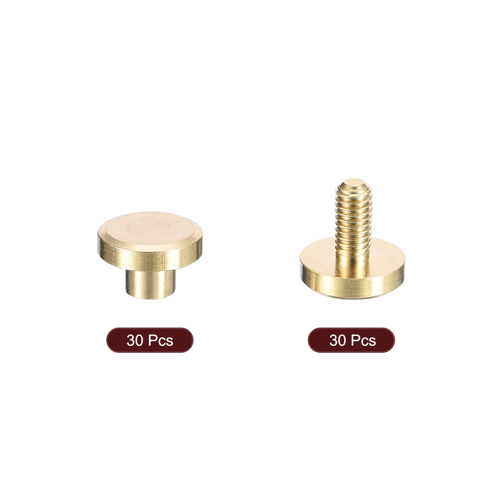 Vite Filettata LUX A Testa Svasata Piana M6 X 40 Mm Ottone 8 Pz - Foto 5