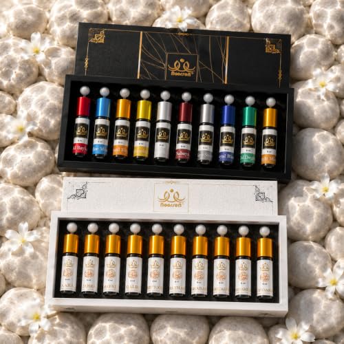 Image of Luxury Attar Combo Set - Ibadat & Classic Apparel Perfume Oil | Long Lasting & Alcohol-Free Roll-On Scent for Men and Women | Premium Gift Pack of 2 (Sizes) | Non Alcoholic Concentrated Perfume Oil for Daily Wear & Namaz