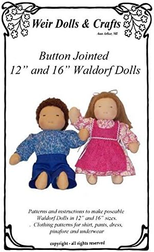 12 & 16 Button Jointed Waldorf Doll Pattern